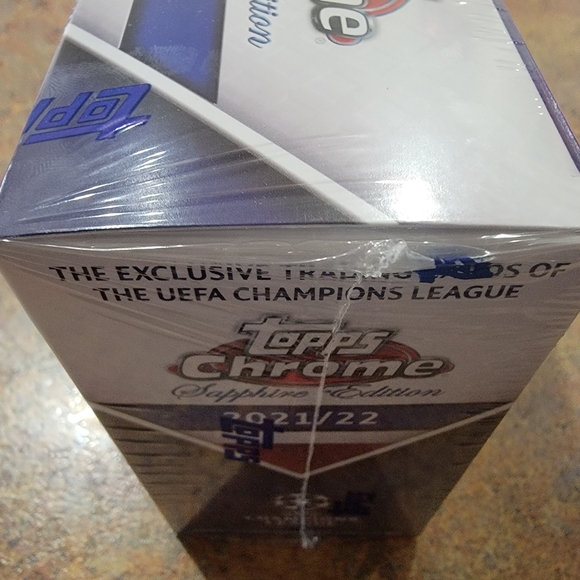 2021-22 Topps Chrome UEFA Champions League Sapphire Edition Box *Sealed* - Picture 6 of 7